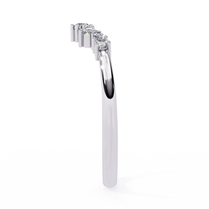 Luna Crest – Round Lab Diamond Arched Crown Ring