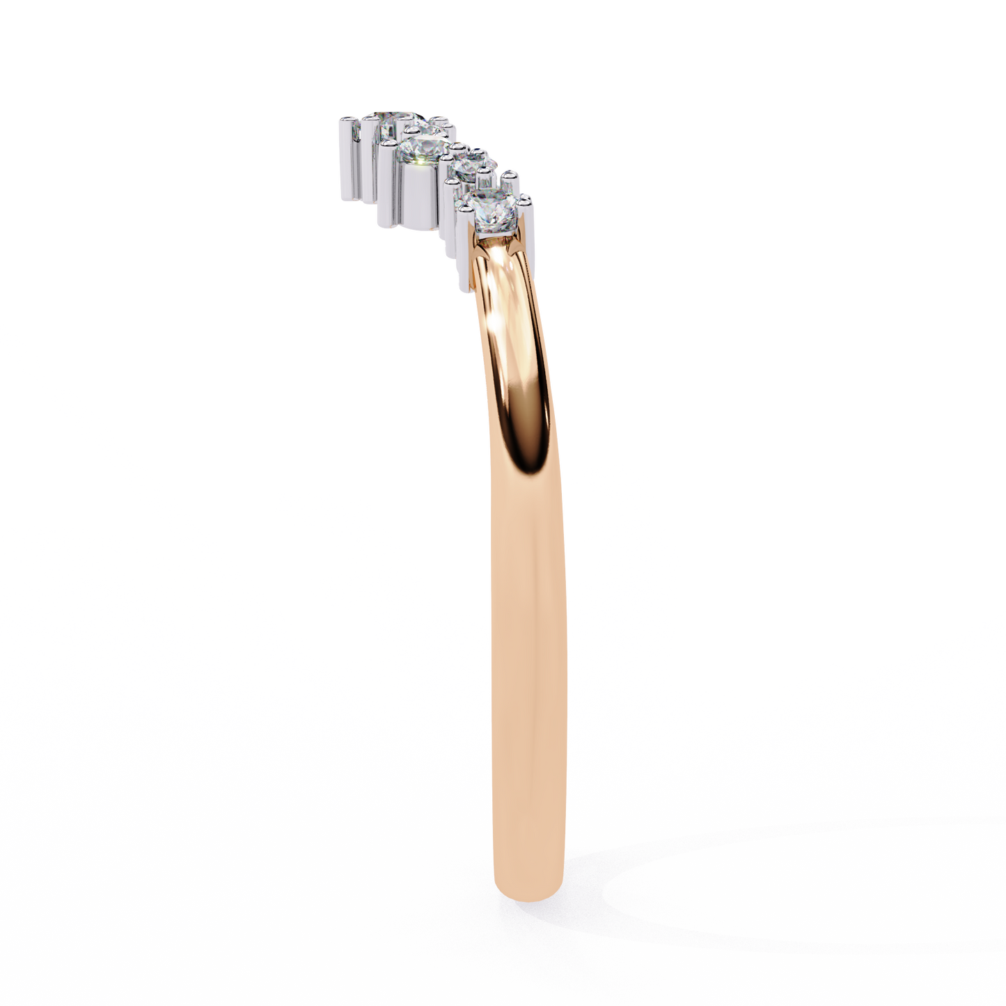 Luna Crest – Round Lab Diamond Arched Crown Ring