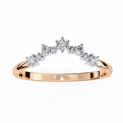 Luna Crest – Round Lab Diamond Arched Crown Ring