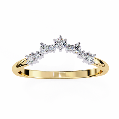 Luna Crest – Round Lab Diamond Arched Crown Ring