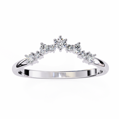 Luna Crest – Round Lab Diamond Arched Crown Ring