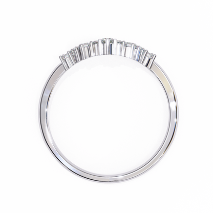Luna Crest – Round Lab Diamond Arched Crown Ring