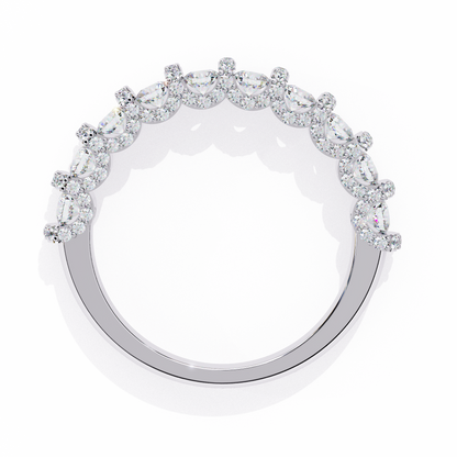 Cinderella's Crown – Round Lab Diamond Multi-Row Band
