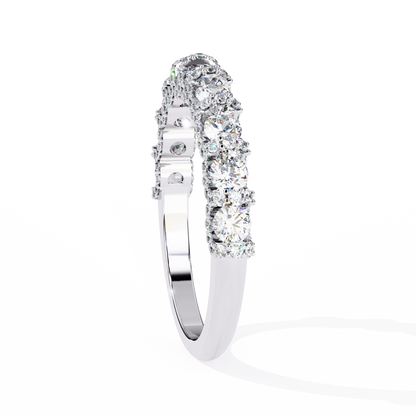 Cinderella's Crown – Round Lab Diamond Multi-Row Band