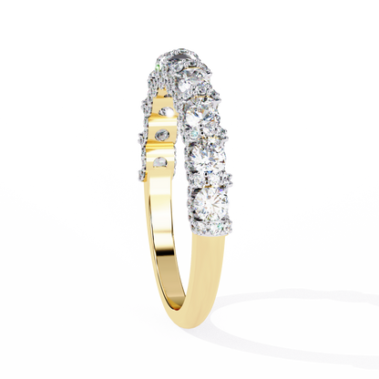 Cinderella's Crown – Round Lab Diamond Multi-Row Band