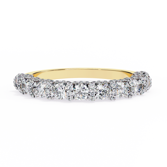 Cinderella's Crown – Round Lab Diamond Multi-Row Band