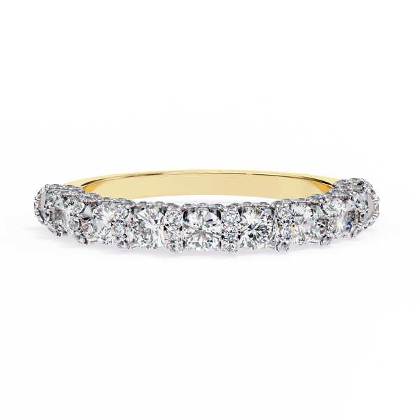 Cinderella's Crown – Round Diamond Multi-Row Band