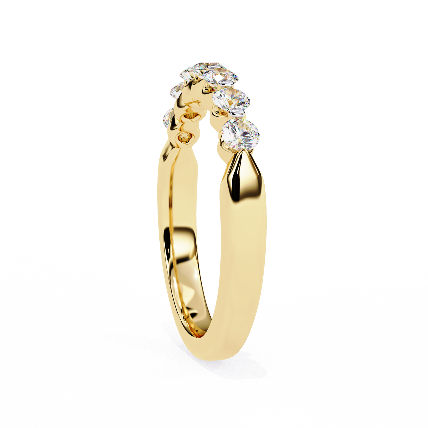 Solé Trace – Round Lab Diamond Curved Accent Band