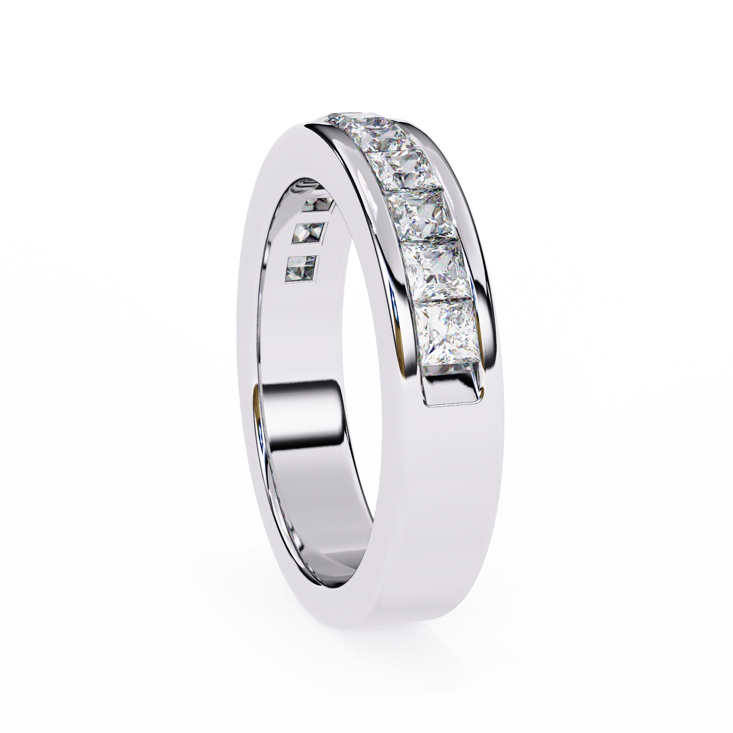 Royal Prism – Princess Cut Lab Diamond Channel Band