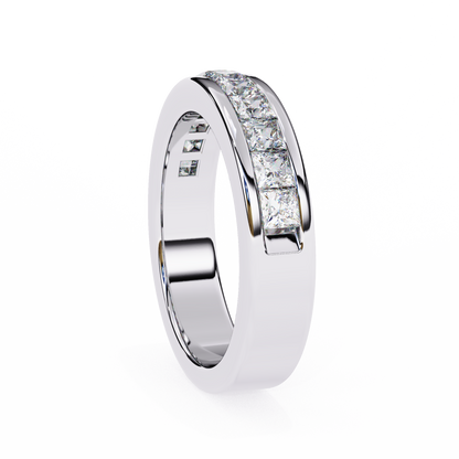 Royal Prism – Princess Cut Lab Diamond Channel Band