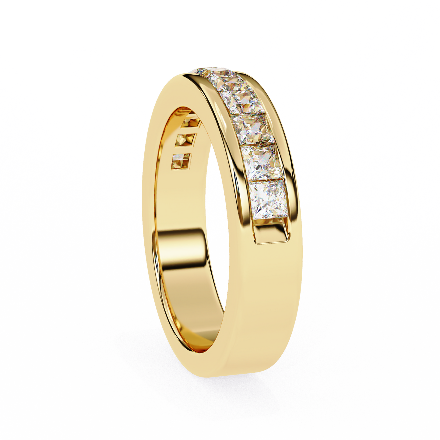 Royal Prism – Princess Cut Lab Diamond Channel Band
