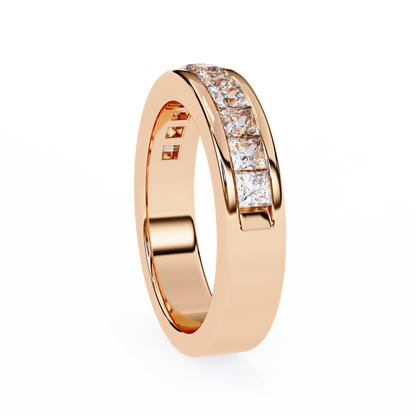 Royal Prism – Princess Cut Lab Diamond Channel Band