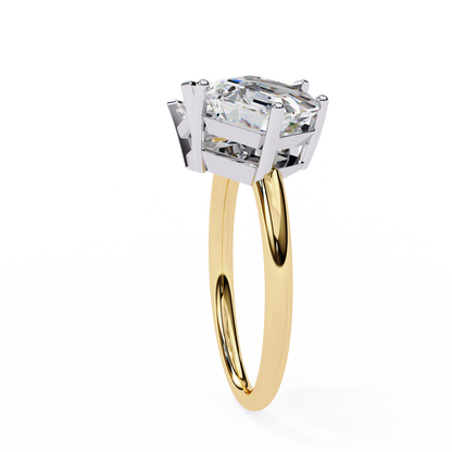 Toi et Moi – Lab Diamond Duo Ring with Radiant & Accent in 14K Gold