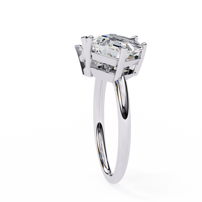 Toi et Moi – Lab Diamond Duo Ring with Radiant & Accent in 14K Gold
