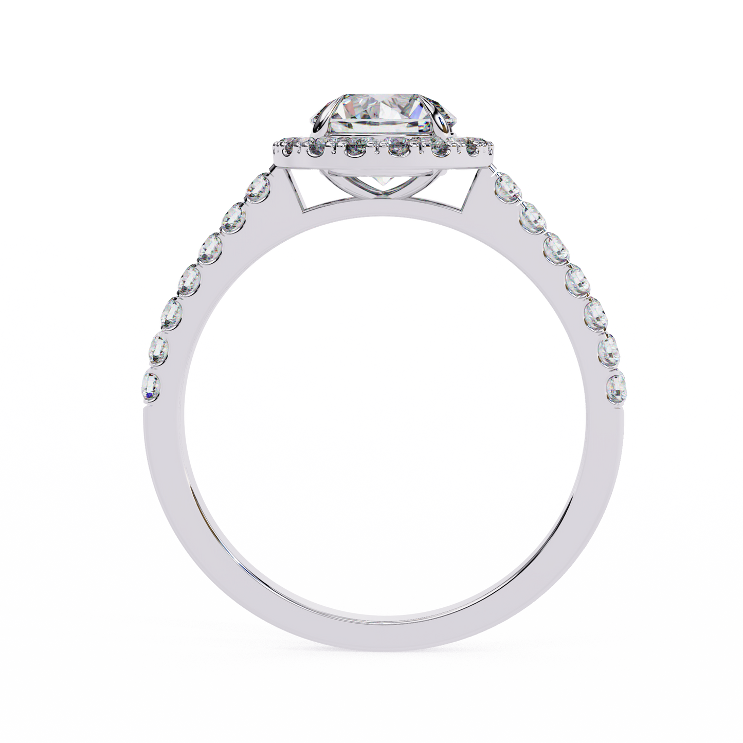 Round Rise – Lab Diamond Elevation Band in 14K Gold