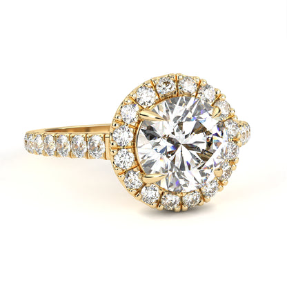 Round Rise – Lab Diamond Elevation Band in 14K Gold