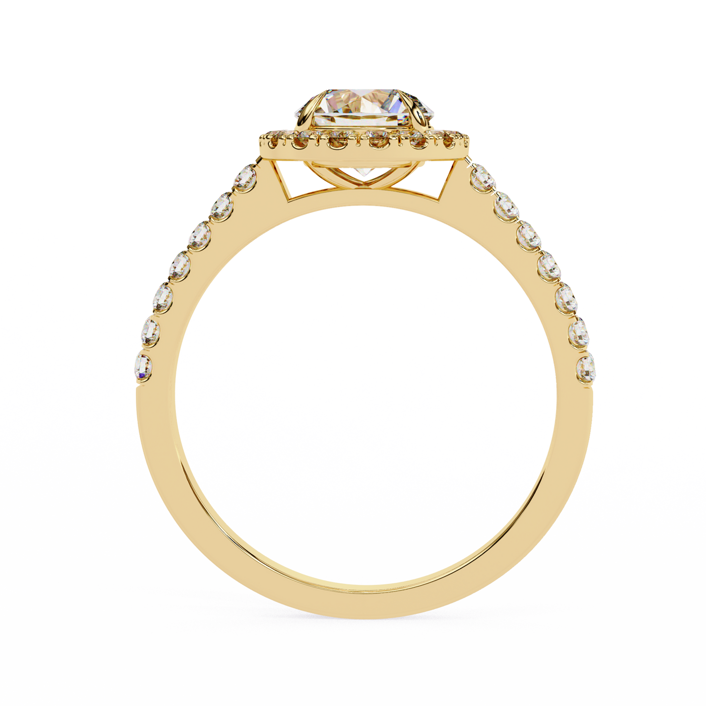 Round Rise – Lab Diamond Elevation Band in 14K Gold