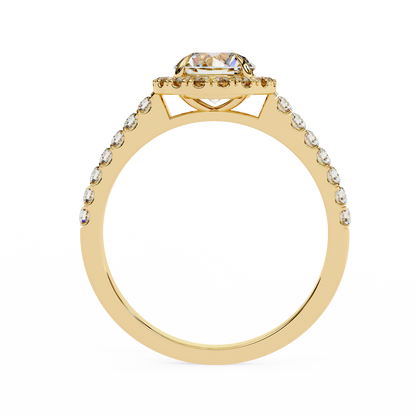 Round Rise – Lab Diamond Elevation Band in 14K Gold