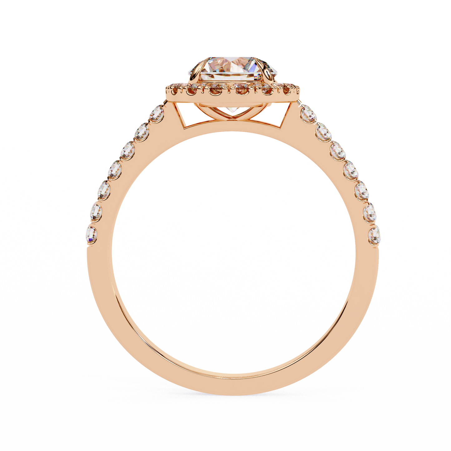 Round Rise – Lab Diamond Elevation Band in 14K Gold