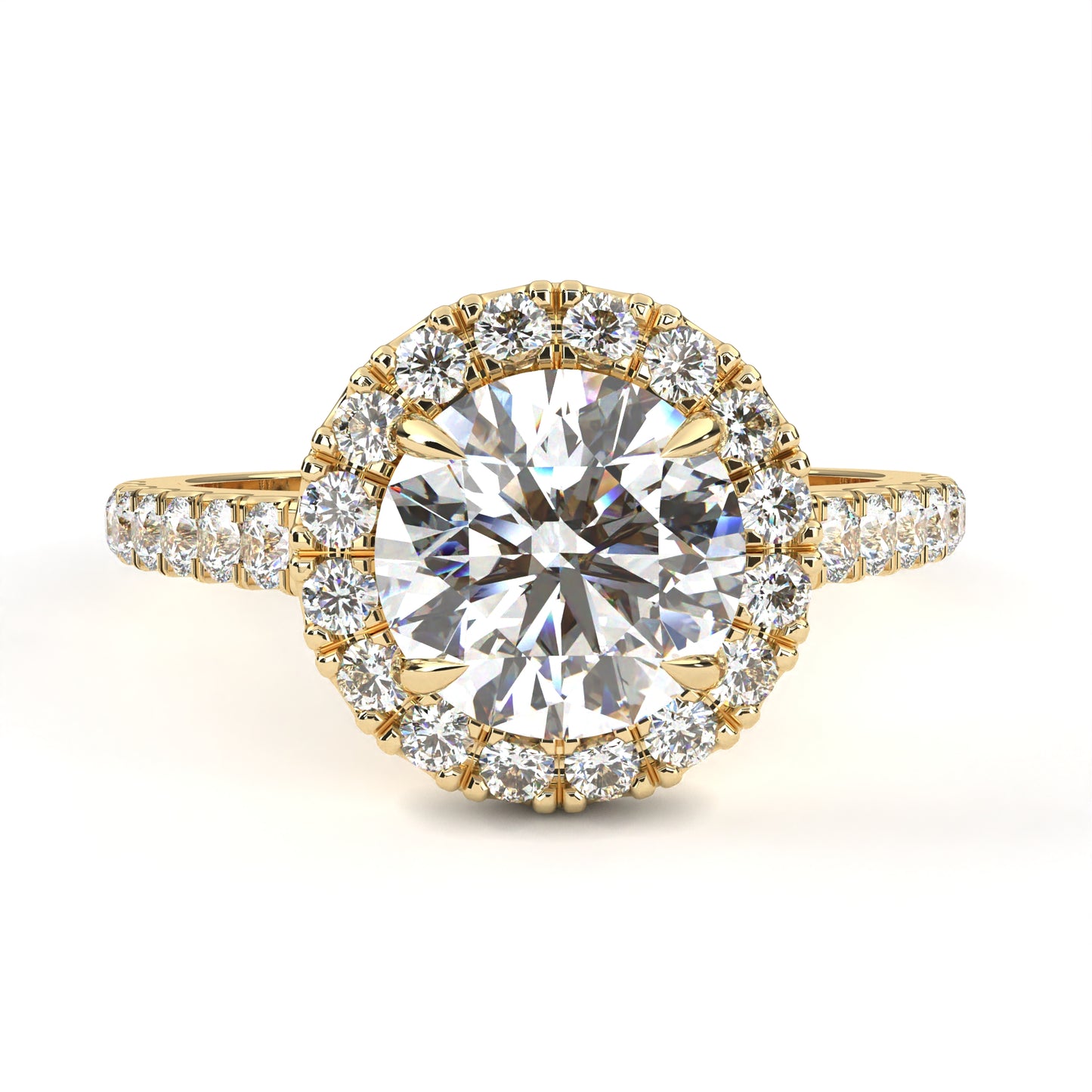 Round Rise – Lab Diamond Elevation Band in 14K Gold