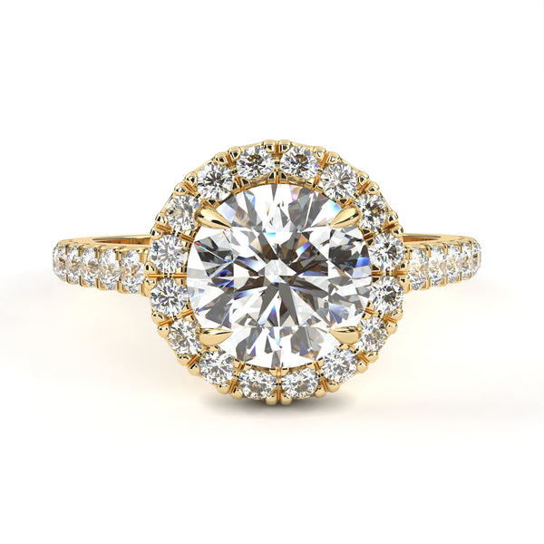 Round Rise – Diamond Elevation Band in 14K Gold