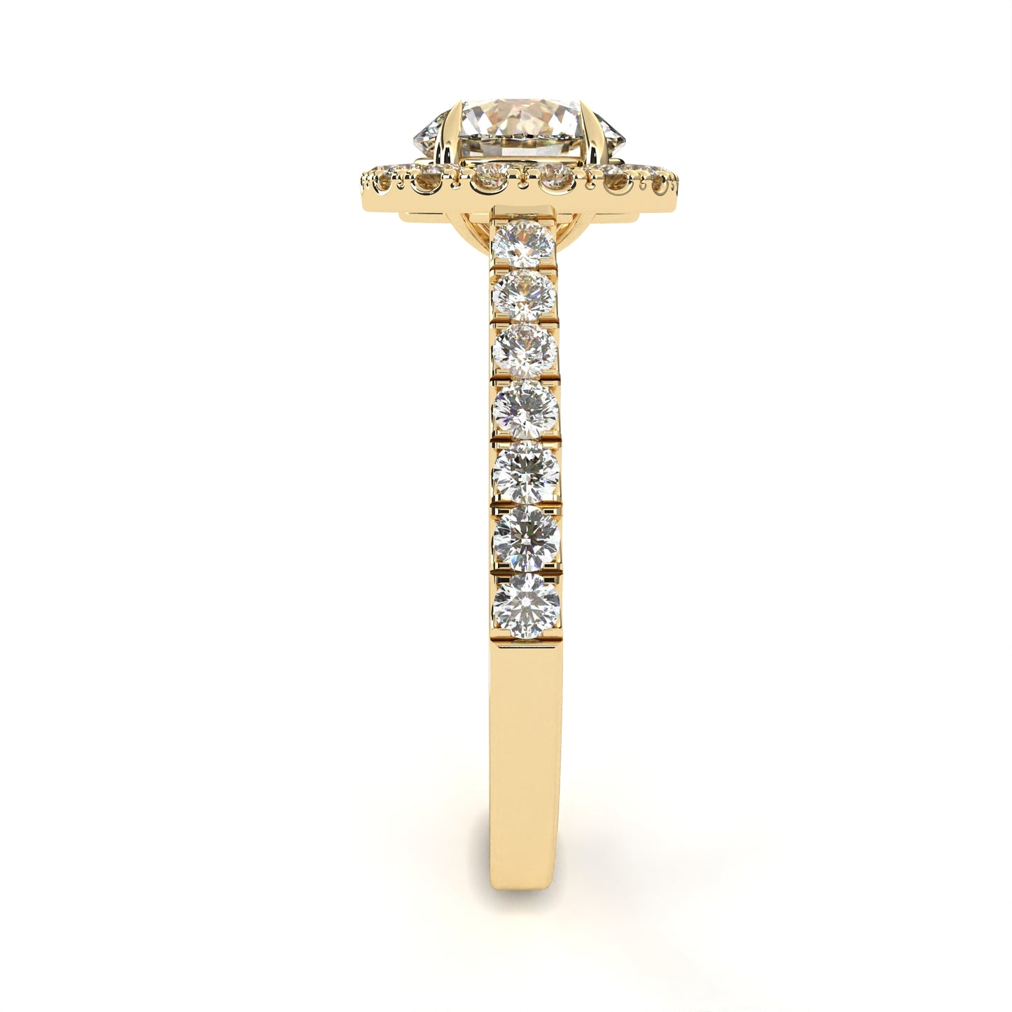 Round Rise – Lab Diamond Elevation Band in 14K Gold