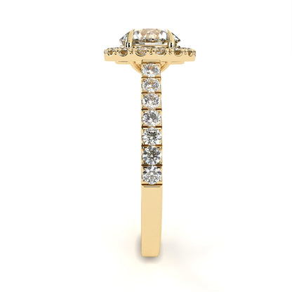Round Rise – Lab Diamond Elevation Band in 14K Gold