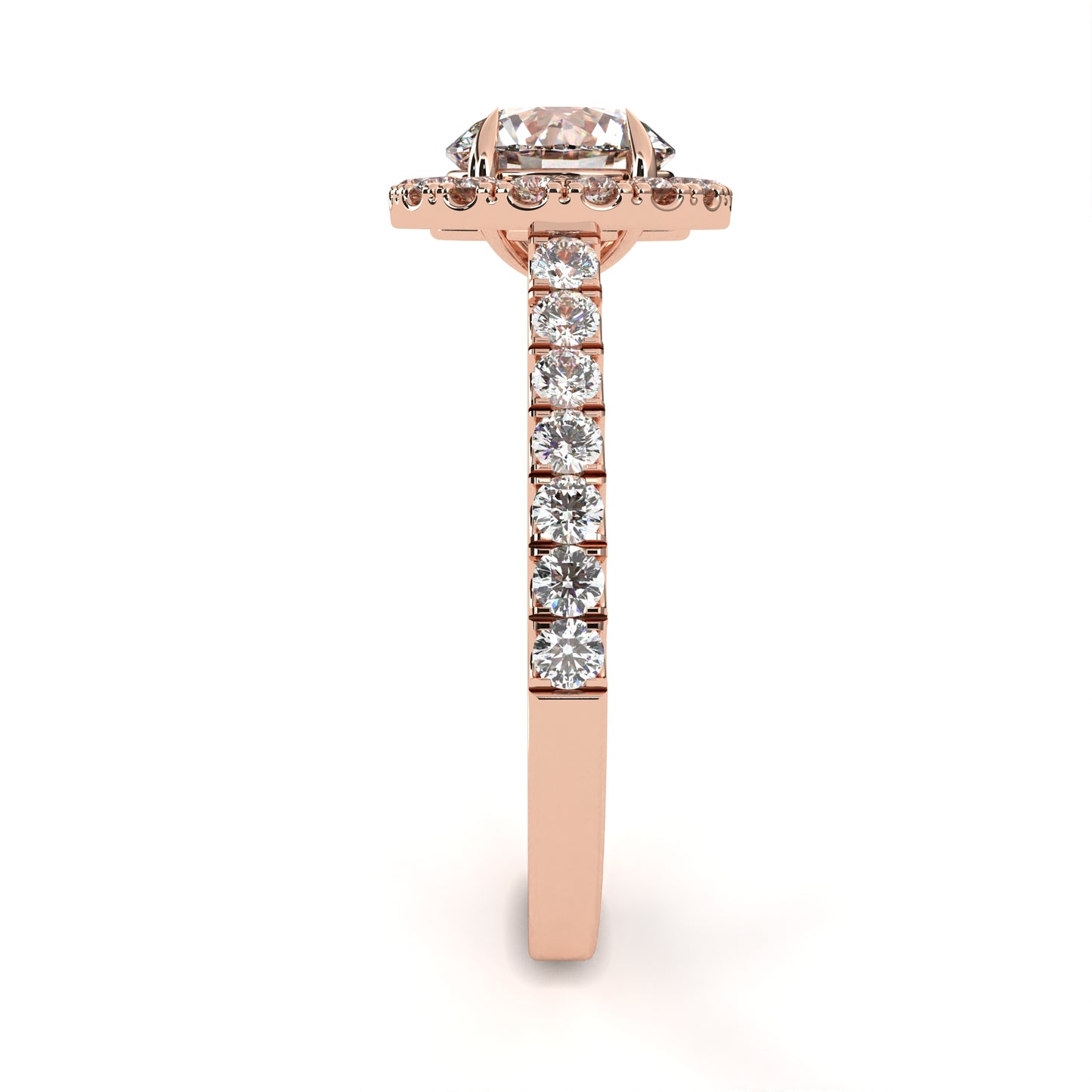 Round Rise – Lab Diamond Elevation Band in 14K Gold