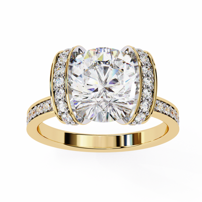 The Floating Diamond – Round Lab Diamond in 14K Gold