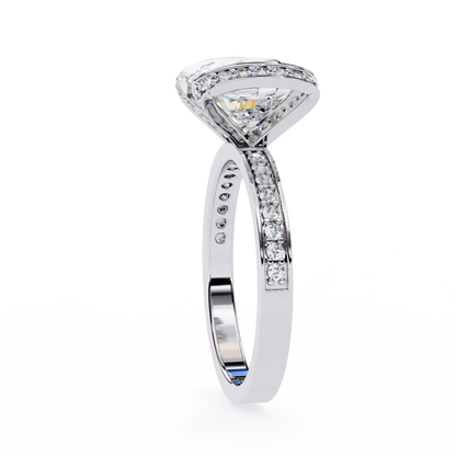 The Floating Diamond – Round Lab Diamond in 14K Gold