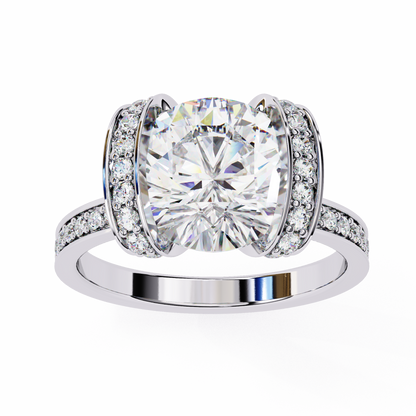 The Floating Diamond – Round Lab Diamond in 14K Gold