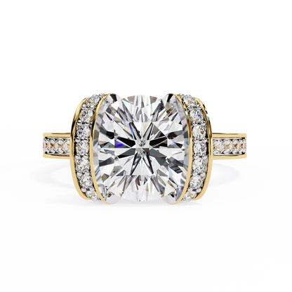 The Floating Diamond – Round Lab Diamond in 14K Gold
