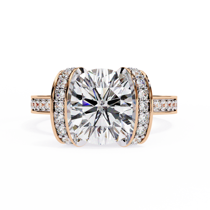 The Floating Diamond – Round Lab Diamond in 14K Gold