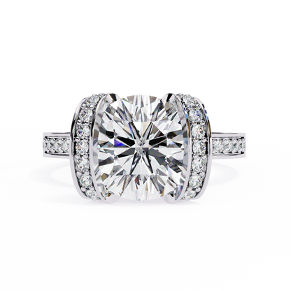 The Floating Diamond – Round Lab Diamond in 14K Gold