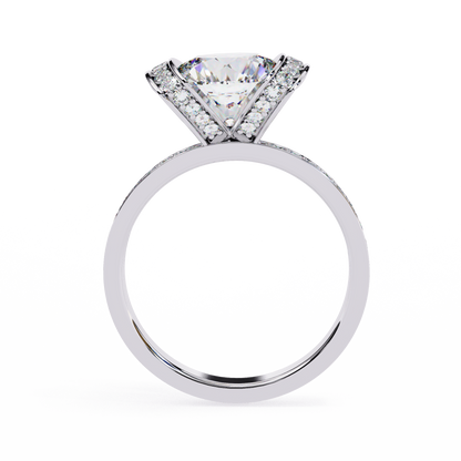 The Floating Diamond – Round Lab Diamond in 14K Gold