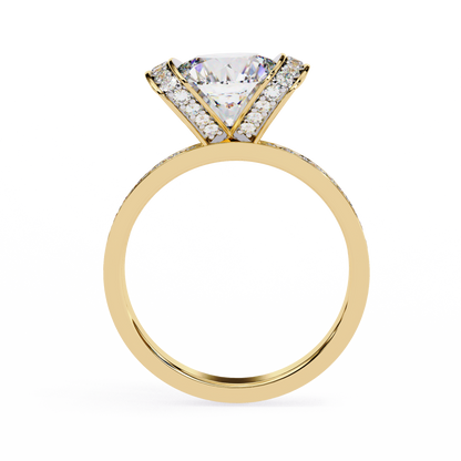 The Floating Diamond – Round Lab Diamond in 14K Gold