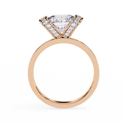 The Floating Diamond – Round Lab Diamond in 14K Gold