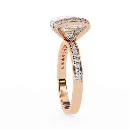 The Floating Diamond – Round Lab Diamond in 14K Gold