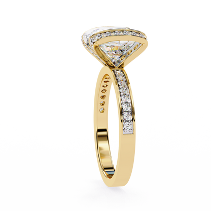 The Floating Diamond – Round Lab Diamond in 14K Gold