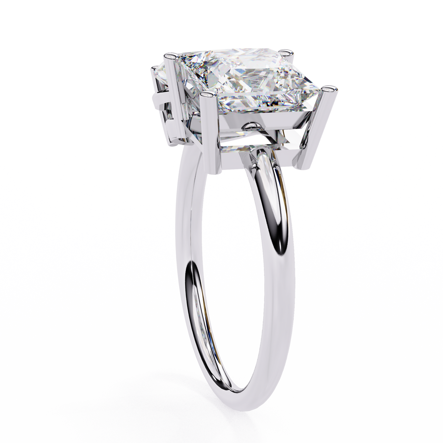 Toi Moi Fleur – Pear & Princess Lab Diamond Open Ring in 14K Gold