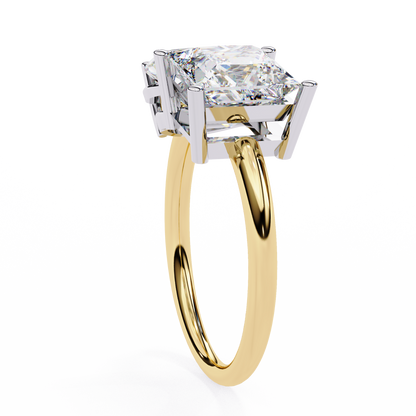 Toi Moi Fleur – Pear & Princess Lab Diamond Open Ring in 14K Gold