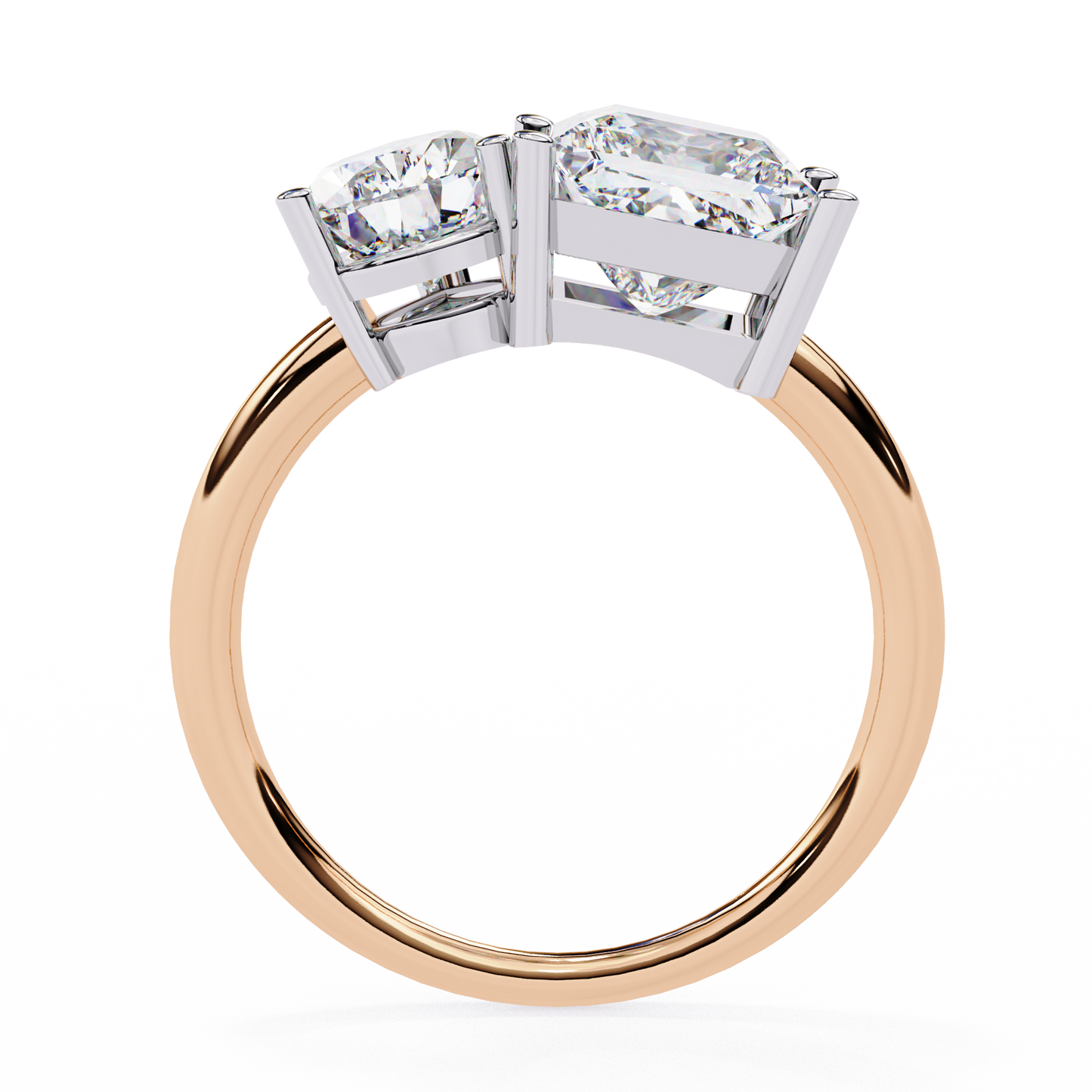 Toi Moi Fleur – Pear & Princess Lab Diamond Open Ring in 14K Gold