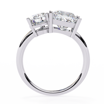 Toi Moi Fleur – Pear & Princess Lab Diamond Open Ring in 14K Gold