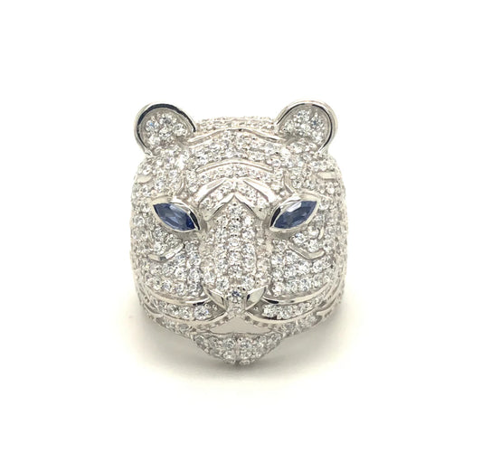 Tanzanite-Eyed Tiger Ring