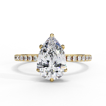 Crownrise – Pear & Round Lab Diamond Regal Ring