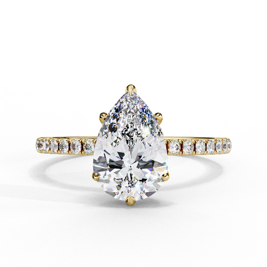 Crownrise – Pear & Round Lab Diamond Regal Ring