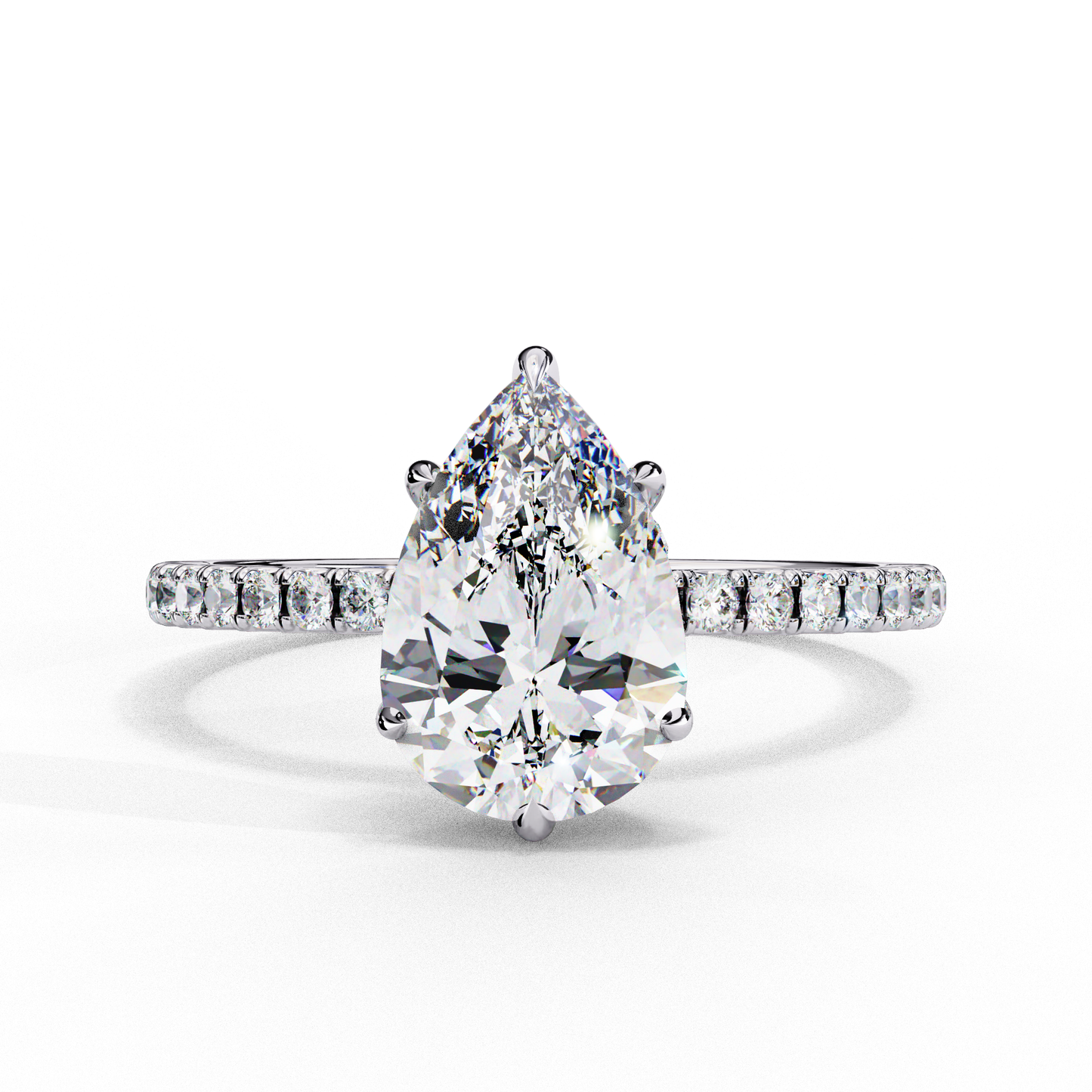 Crownrise – Pear & Round Lab Diamond Regal Ring