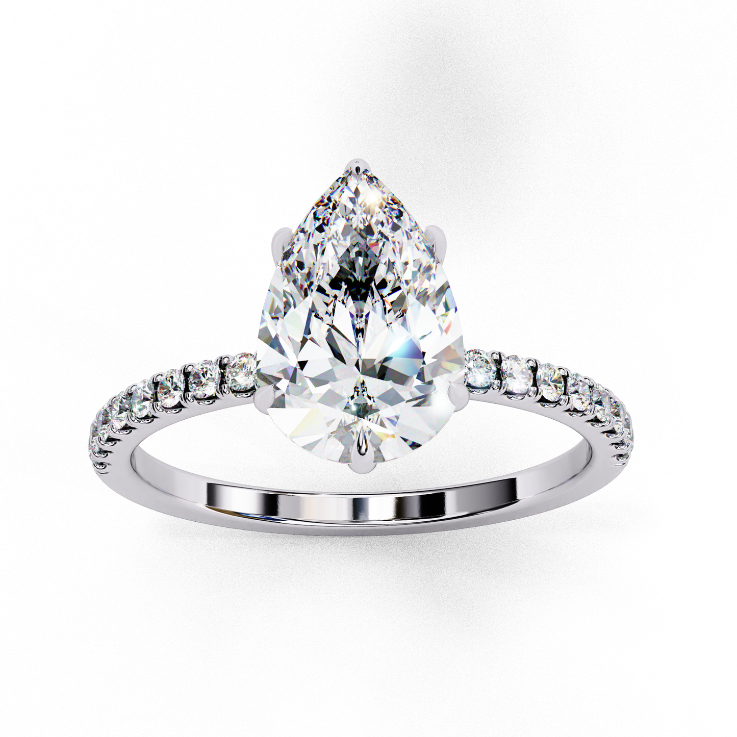 Crownrise – Pear & Round Lab Diamond Regal Ring