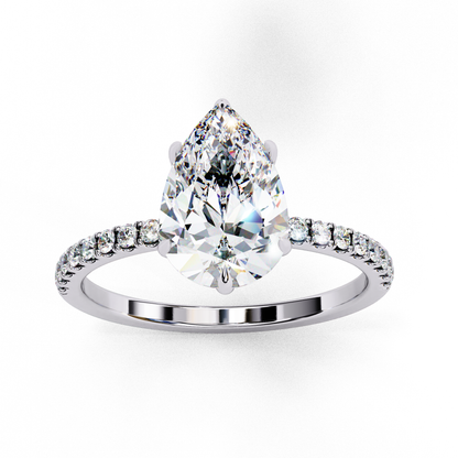 Crownrise – Pear & Round Lab Diamond Regal Ring
