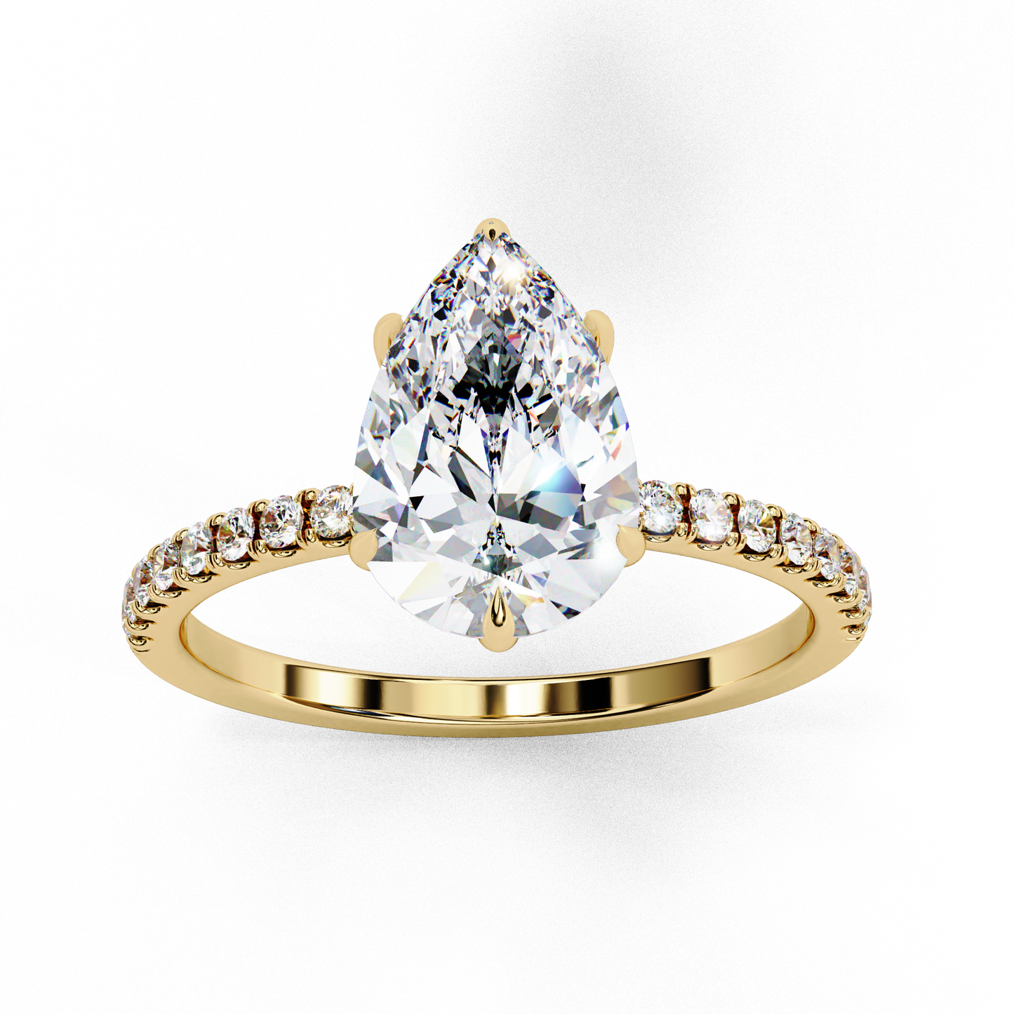 Crownrise – Pear & Round Lab Diamond Regal Ring